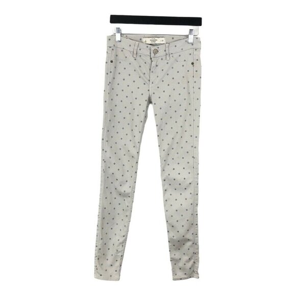 Abercrombie & Fitch Gray Skinny Polka Dot Jeans - Picture 1 of 4